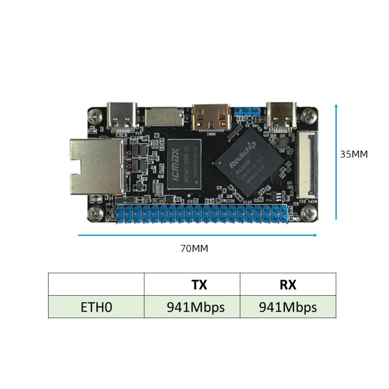 پاکٹ سائز RK3566 SBC سنگل بورڈ کمپیوٹر